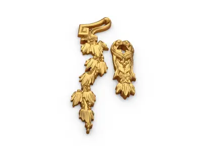 Classic carved decor ornament 480 3D print model
