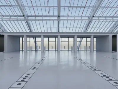 Exhibition Hall Interior 3 Low-poly 3D model