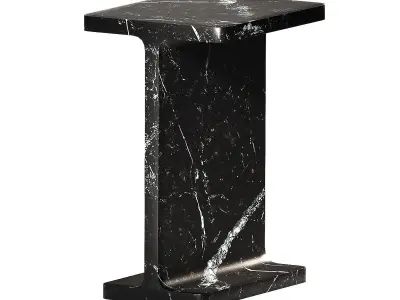 cb2 Scada side table IBeam side table marble 3D model