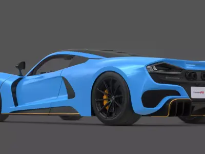 2021 Hennessey Venom F5 3D Model Hypercar American Engineering 3D model