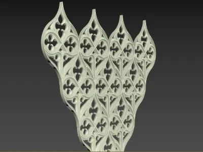 Seamless Gothic pattern 3 3D print model