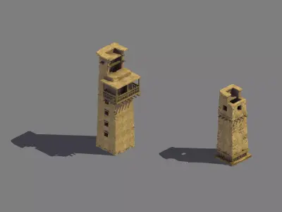 gAME castle - Watchtower 03 3D model