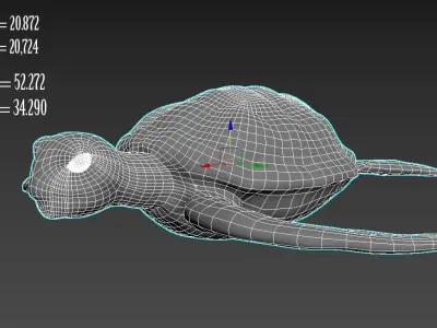 3D Model Sea Turtle Low-poly 3D model