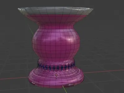 Brilliant Flagon for Decoration Low-poly 3D model