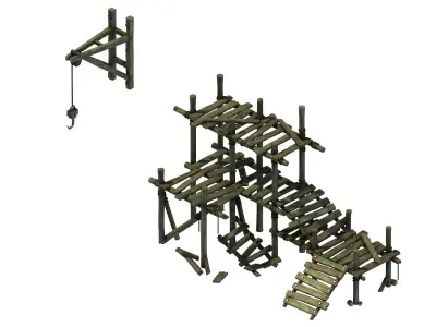 Game Underground Palace - Scaffolding 01 3D model