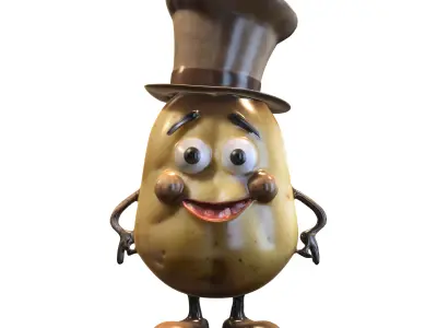 Potato Character for Games and Assets Low-poly 3D model
