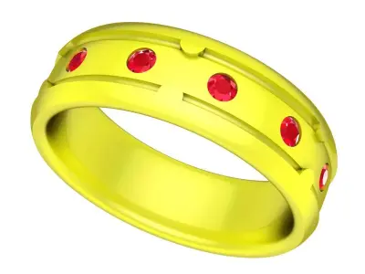A5189 Luxury Diamond Band Ring for Women 3D Model 3D print model