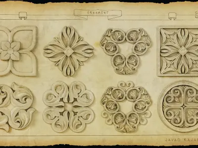 Ornament Path Tool brush -106 Ornament and Trim 3D model