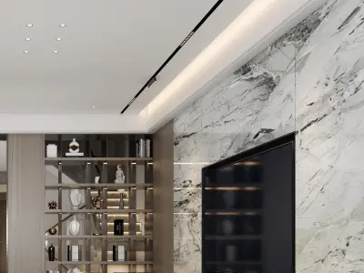 Modern Living Luxury Room 3D model