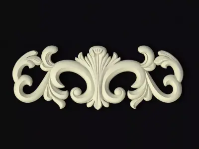 Central decor ornament for furniture 3D model 260