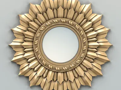 Round mirror frame 005 3D model