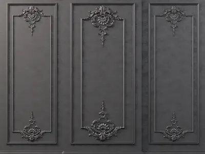 Wall Molding Low-poly 3D model