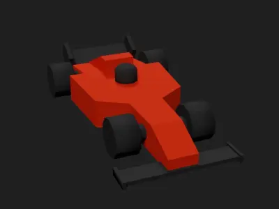 Lowpoly Toy Raycing Car Low-poly 3D model