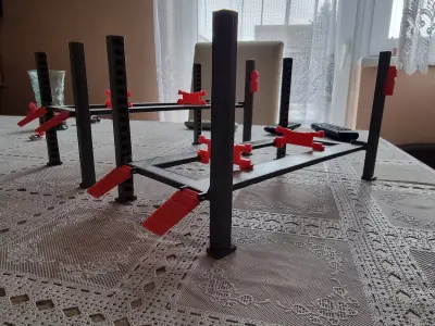 4 Post adjustable lift 1 18 scale 3D print model