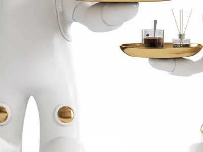 Rabbit Modern Sculpture Space 3D model