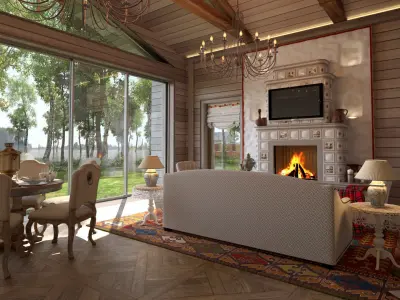 Ceramic Fireplace 3D model