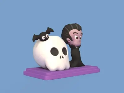 Halloween Skull Pot 3D print model