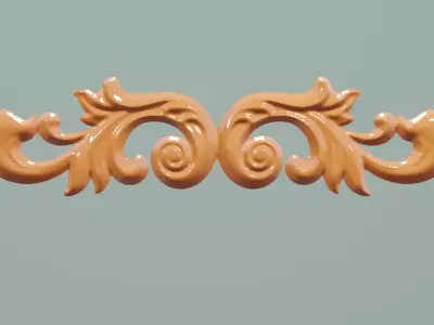 Wood Carving Flower Decor 3D print model