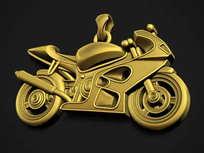 Motorcycle Pendant 3D print model