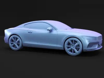 Swedish luxury electric sedan 3D model
