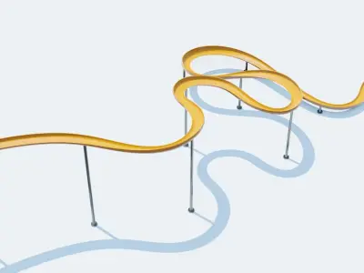 Water Slide Low-poly 3D model buy