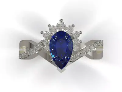 Ring Ready to Make File cad jewelry ring model jr00336 3D print model