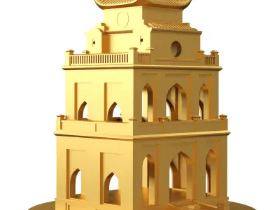 Turtle Tower 3D Model 3D print model