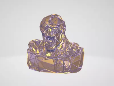 Nemesis Resident Evil bust WIREFRAME VORONOI WIREMESH MESH 3D print model