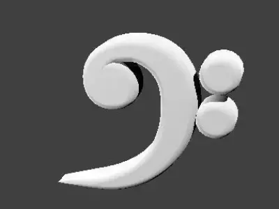 Bass Clef Free 3D model