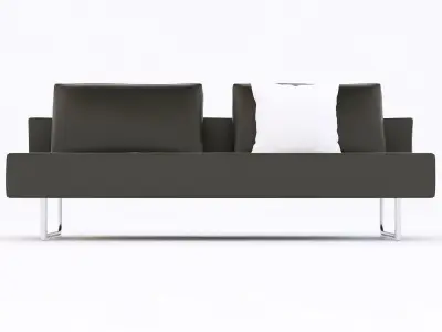 modern leather sofa 3D model purchase