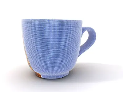 Ornate Clay Mug model pack Low-poly 3D model