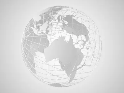 Globe News Skeleton Light Grey 3D model