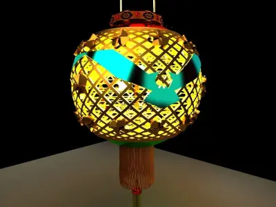 Chinese Red Lantern 3D model 62