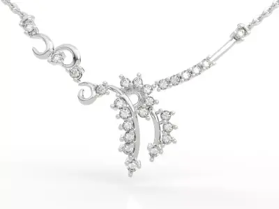 Diamond Tanmaniya Necklace 3D print model