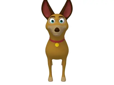 Dog cartoon 03 3D model