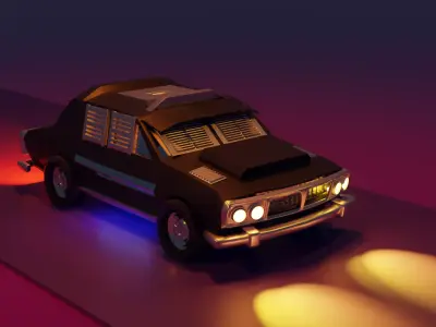 3d Low Poly Survival Car Low-poly 3D model