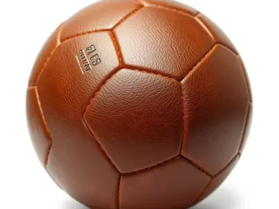 Vintage Leather Soccer Ball model pack Low-poly 3D model