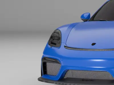 Porsche 718 Spyder GT4 RS Low-poly 3D model