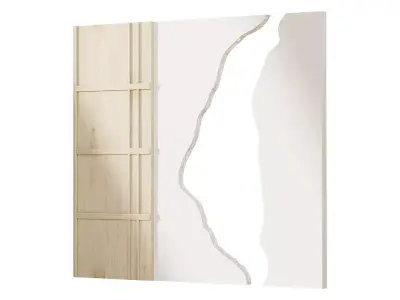 Wall panel wood gypsum 3D model