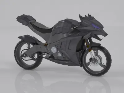 WitcherBike motorcycle with dragon head 3D model