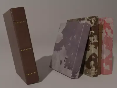 Old Worn Books Free 3D model