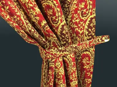 Luxurious Curtain 3D model