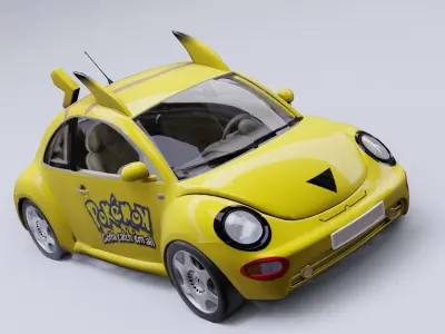 Pokemon car model in Blender 3D 3D model