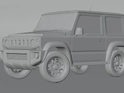 SUZUKI JIMNY 2019 - White 3D model
