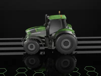 DEUTZ-FAHR 7250 TTV Tractor Low-poly 3D model