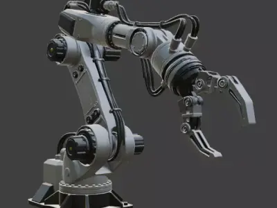 Industrial Robotic Arm 3D Model 3D model