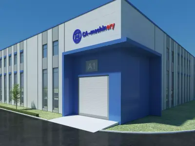 Industrial Building Factory 016 3D model