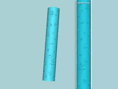 Texture Roll 42 Autumun Negative - Fondant Decoration Maker 3D print model