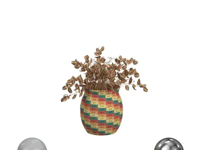 Weathered Handcrafted Terracotta Vase 3D model