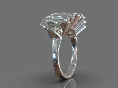 Folded ring 3D print model